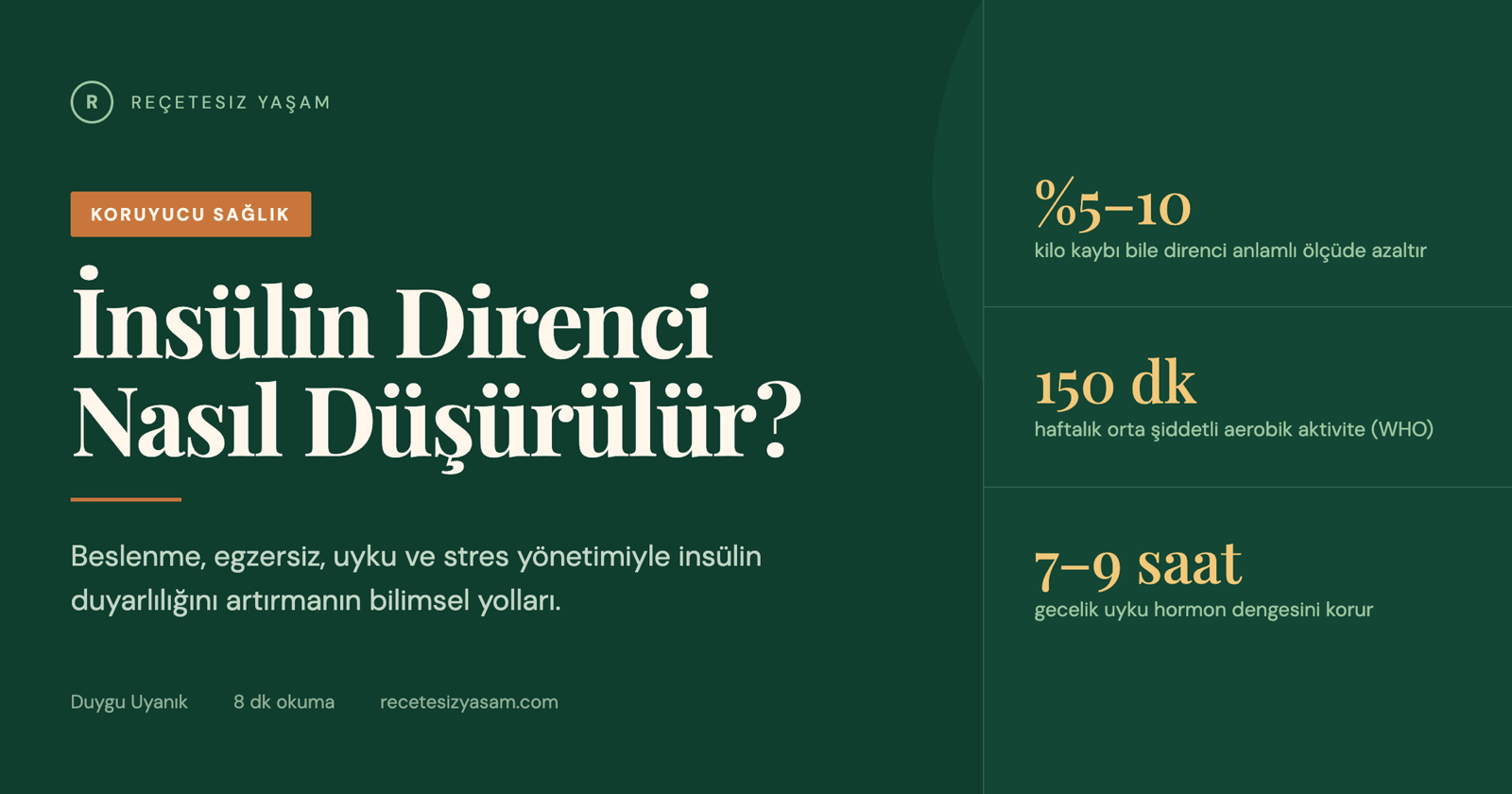 İnsülin Direnci Nasıl Düşürülür? Etkili Yöntemler